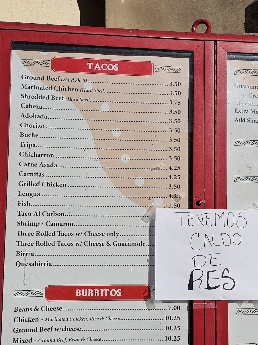 Giliberto's Mexican Taco Shop Menu - Image 1