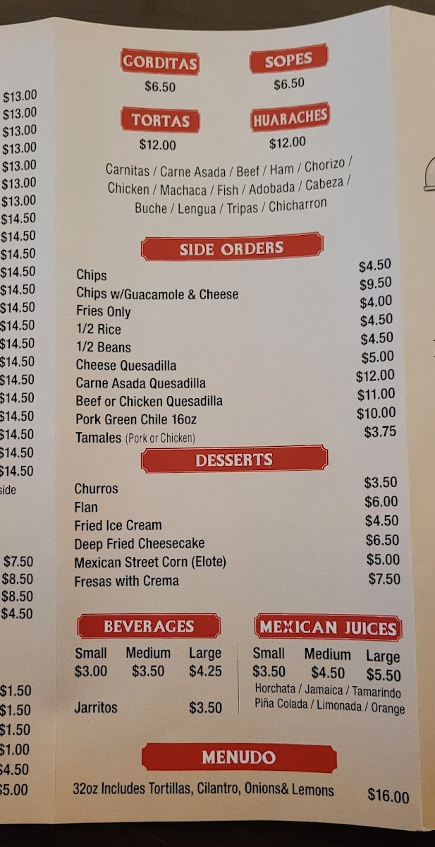 Giliberto's Mexican Taco Shop Menu - Image 2