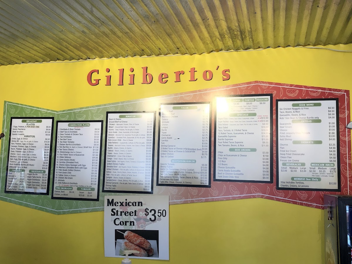 Giliberto's Mexican Taco Shop Menu - Image 6